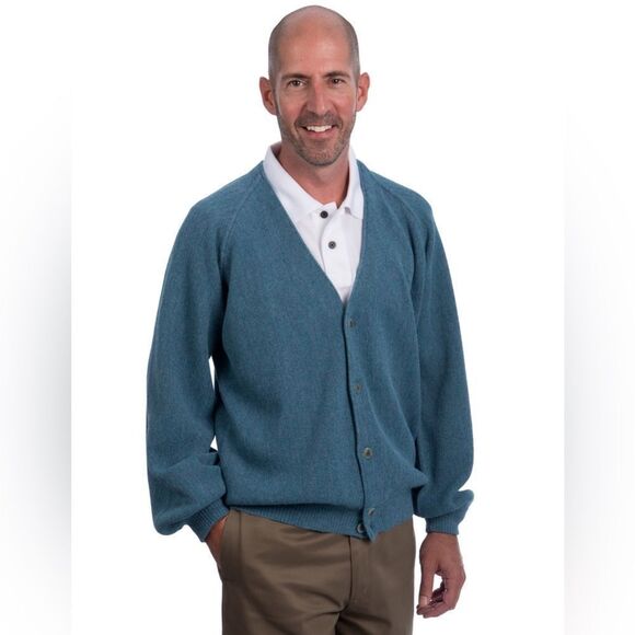 VINTAGE ALPACA GOLF 100% PURE ALPACA GRAY CARDIGAN MENS SIZE XL - Picture 7 of 7